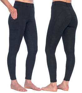 Pantalones de montar de nailon ajustados para mujer, pantalón de silicona con asiento completo, ropa ecuestre, Horsekraft, ligero y transpirable - Product Image 1