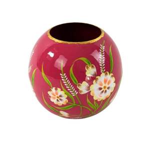 Florero Decorativo de Metal con Borde Dorado de Lujo, Florero Redondo Blanco para Mesa, Centro de Mesa Moderno para Decoración de Bodas y Hogar - Product Image 4