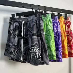 Short de sport tendance pour hommes, avec logo personnalisé, impression par sublimation, double couche de maille élastique, basket-ball décontracté de haute qualité - Product Image 5