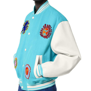 Custom Chenille Embroidery Patch <b>Men</b> <b>Baseball</b> <b>Jackets</b> Oversized Letterman Varsity <b>Men's</b> <b>Jackets</b> - Product Image 2