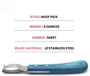 Couteau à ongles double tranchant en acier inoxydable J2 pour soins équin, pince à ongles avec manche en acier, outil de fermeur polyvalent - Product Image 2