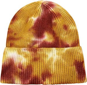 Bonnets en coton et laine tie-dye personnalisés pour l'hiver, bonnet tie-dye bicolore pour hommes et femmes - Product Image 1