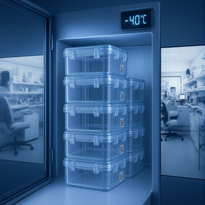 Recipiente de Almacenamiento de Muestras Químicas de Tritán de Alta Transparencia de 0.6L, OEM para Uso en Laboratorio a Baja Temperatura, Timestone - Product Image 4