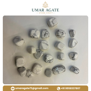 Pierres Roulées en Howlite Naturelle en Gros – Gemmes de Howlite Blanches Polies en Gros - Product Image 5