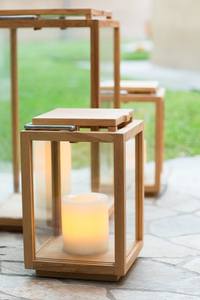 <b>Set</b> of 3 Customized Handmade Wooden Candle <b>Lantern</b> with Black Top Empty Candle Holder For Event & Home Decor - Product Image 4