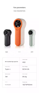 Ventilateur portable sans pales H02 2025, mini-turbine haute vitesse, sans balais, rechargeable par USB, pour usage extérieur, avec revêtement glacé, à suspendre au cou - Product Image 6