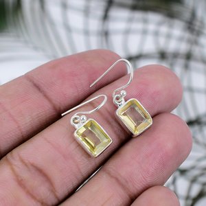 Citrine Earrings Sterling <b>Silver</b> Earrings Women Jewelry Handmade Earrings Gift For Her Elegant Jewelry Fashion Accessories - Product Image 4