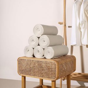 Soft 100% Polyester Polar Fleece White <b>Throw</b> Blanket Solid <b>Grey</b> Rectangular Folded Home Use Winter - Product Image 2
