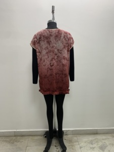 Vestido de punto de malla rosa sin mangas para mujer, túnica midi holgada transparente con dobladillo deshilachado, casual de verano - Product Image 2