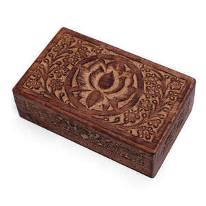 Boîte en bois sculptée à la main en bois de manguier massif, boîte à bijoux en bois pour cadeaux, vente en gros d'usine au meilleur prix, boîte cadeau en bois - Product Image 5