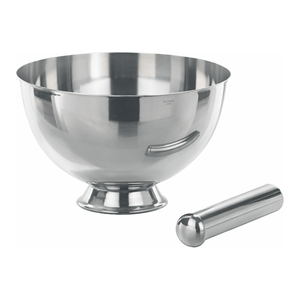 Mortero y Pilón Químico Manual BOCHEM de Acero Inoxidable 18/10 No Magnético para Molienda de Muestras de Laboratorio - Product Image 1