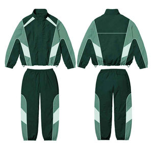 Survêtement coupe-vent avec doublure réfléchissante et panneaux de différentes couleurs, pantalon et veste, 100% nylon - Product Image 3