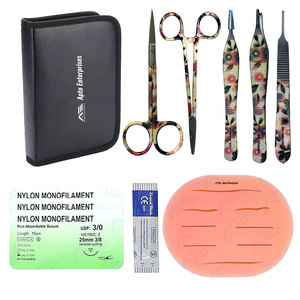 Surgical Practice Surgical Orthodontic Dental <b>Suture</b> <b>Kit</b> <b>Sutur</b> <b>Kit</b> Medic Instruments Silicone Skin <b>Suture</b> <b>Kit</b> For Realistic - Product Image 1