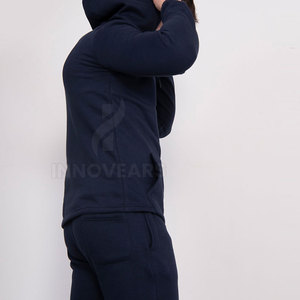 Ensemble de survêtement respirant pour homme, tenue de sport décontractée printemps-automne, ensemble deux pièces en polyester/coton avec cordon de serrage - Product Image 2
