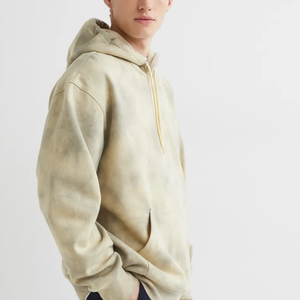 Sweat-shirt d'hiver personnalisé en gros, brodé et perlé, pour hommes, anti-boulochage, en fibre de bambou, pull à capuche vierge de haute qualité - Product Image 6