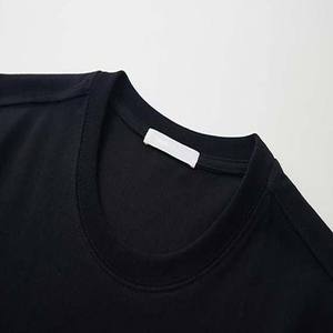Camisetas de Hombre de Color Negro, Material de Algodón y Poliéster, Cuello Redondo, Ropa Casual de Verano, Antiarrugas, Secado Rápido, Transpirable - Product Image 3
