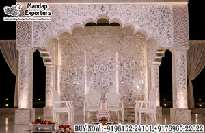 Picture-Perfect Mirror Mandap for Outdoor Weddings Designer Mirror <b>Panel</b> Mandap For Hindu Wedding luxury <b>White</b> Mirror Mandap USA - Product Image 6