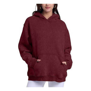 Custom <b>Polyester</b> Cotton Acid Washed Oversized Vintage Heavy Weight <b>Hoodie</b> Pullover Unisex Streetwear with Pocket Winter Stone - Product Image 4