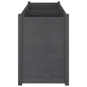Jardinière de jardin en pin massif gris, grande et durable, résistante aux intempéries, pots et jardinières à fleurs - Product Image 4