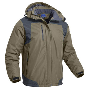 Chaqueta de esquí de invierno de color liso para hombre, la más vendida, con logo frontal, estilo casual, para deportes de nieve, con cremallera de lona. - Product Image 5