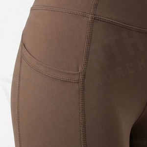 Leggings de Cintura Alta para Mujer, Largos, de Color Sólido, Elásticos, Transpirables, sin Costuras, Estilo Deportivo, Tejido de Spandex y Nailon - Product Image 5
