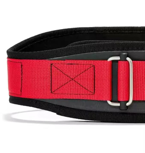 Ceinture de Soutien Lombaire Ajustable Rouge et Noire pour Haltérophilie et Entraînement de Force, Unisexe, en Polyester avec Fermeture Auto-agrippante – Vente en Gros - Product Image 4