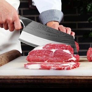 Cuchillo de Cocina Ambidiestro Hecho a Mano, Moderno, de 6-7.9 Pulgadas, Acero Inoxidable, Mango de Madera, Funda de Cuero, Extra Afilado, Apto para Lavavajillas - Product Image 3