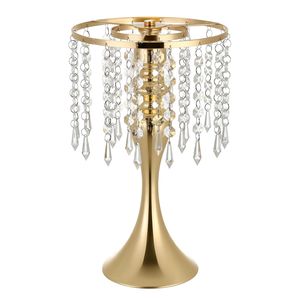 20 Pezzi Vasi in Cristallo Alti 13,4 Pollici per Matrimoni e Banchetti, Facile Installazione, Finitura Elettroplaccata, Centrotavola, Vaso per Fiori e Candele - Product Image 1