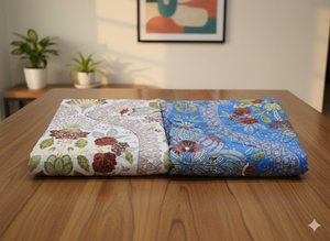 Tissu Popeline 100% Coton Peigné Léger, Respirant, Absorbant l'Humidité, Écologique, à Imprimé Floral Biologique pour Femmes et Filles - Product Image 2