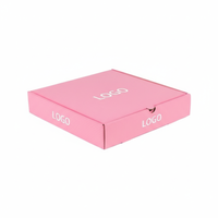 Caja de Envío de Cartón Rosa con Asa, Impresa Personalizada con Logotipo, Hecha con Materiales Reciclados, Diseño Plegable de 2mm para Calcetines