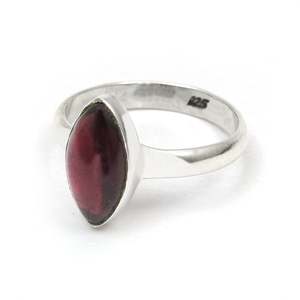 Premium Classic 925 Sterling Silver <b>Ring</b> With Bezel Setting <b>Garnet</b> Gemstone Handmade Marquise Cut Bohemian <b>Ring</b> For Wear Daily - Product Image 2