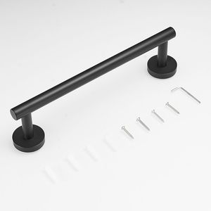 Set di 4 Accessori per Bagno in Acciaio Inox Nero Opaco, Include Portasciugamani e Portaoggetti - Product Image 2