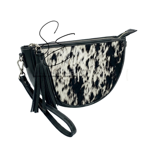 Hair On Hide Handcrafted Genuine Leather Coin <b>Purse</b> Fashion Zipper Wallet Card & Coin Holder Pouch Western Cowhide Wristlet - Product Image 1