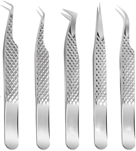 45 Degrés 90 Degrés Volume Russe 3D 4D 6D Courbe Droite Pointue Durable Réutilisable En Acier Inoxydable Extension De Cils Pince À Épiler - Product Image 1