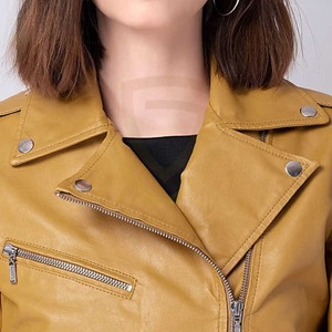 Chaqueta de Cuero de Manga Larga con Logotipo Personalizado, Diseño de Alta Calidad, Crea Tu Propio Estilo, Chaquetas de Cuero para Mujer - Product Image 4