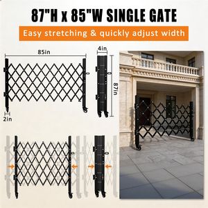Cancello di Sicurezza Portatile Pieghevole con Ruote Girevoli a 360 Gradi, Barriera di Sicurezza Espandibile con Design Bloccabile per Scuole, Mobile e Trasportabile - Product Image 4