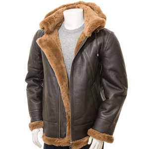 2026 Custom Designed <b>Men's</b> Vintage Leather <b>Biker</b> <b>Jacket</b> High Street Fashion Inner Fur Winter Warm Waterproof Hooded Breathable - Product Image 1
