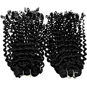 ผมแฟชั่นอินเดีย HFIHW ผมหยิกแบบ Kinky Curl ผมแท้แบบ Remy จากอินเดีย แบบ Pre-Looped ต่อผมด้วยเครื่องจักรแบบ Double Weft สีดำ 1 เส้น ผมหยิกแบบล่าสุด - Product Image 2