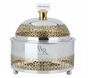 Luxury Design Traditional Look Casserole Food Serving <b>Warmer</b> <b>Buffet</b> Hotpot Expensive Look Gold Shiny Casserole Set Dining <b>Buffet</b> - Product Image 2