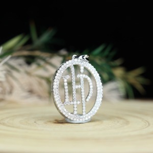 Iced Out Letter Name <b>Initial</b> <b>Pendant</b> 925 Sterling <b>Silver</b> Moissanite Round Brilliant Cut Stone Luxury Circle Themed Charms - Product Image 3