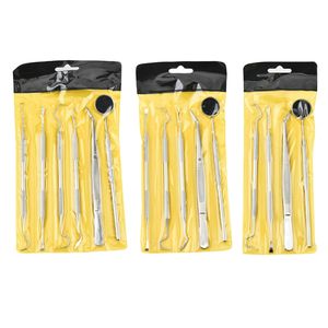 Kit d'examen dentaire 3/4/5 pièces, miroir de blanchiment des dents, détartreur, pinces, ensemble d'examen dentaire de base - Product Image 1