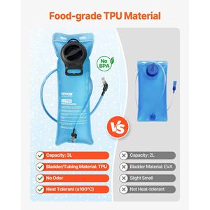 Zaino da uomo 3L TPU per idratazione della vescica in acqua da donna tattico Molle idratazione Pack per escursioni in bicicletta e campeggio - Product Image 3