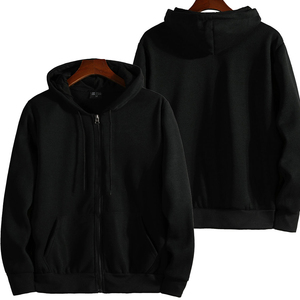 Sweat-shirt à capuche gris pour homme, coupe classique, couleur unie, molleton de coton, décontracté, avec poche, anti-boulochage, 320g, logo frontal, hiver - Product Image 2