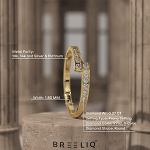 Anillo de Oro con Diamantes Cultivados en Laboratorio, Diseño Cruzado Minimalista, Banda Apilable, Diseño Único Superpuesto, Joyería Fina, Regalo para Mujer - Product Image 2