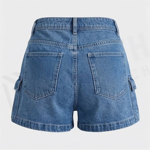 Shorts de Mezclilla Rectos de Cintura Alta para Mujer, Personalizados, Transpirables, Ropa Urbana de Alta Calidad, Moda de Verano - Product Image 2