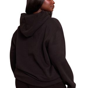 Women New Fashion Knitted Printed <b>100</b>% Cotton Hoodie Loose Fit Winter Workout Hoodie with Custom OEM ODM - Product Image 4