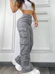 Pantalones de Felpa Gruesa de 440g con Diseño Personalizado para Mujer, Estilo Casual Urbano, Corte Holgado, Estampado de Puntos, Efecto Lavado y Teñido, con Estampado en Relieve - Product Image 2