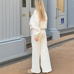 Conjunto de Sudadera con Capucha y Pantalones de Chándal de Felpa Francesa de Algodón de Alta Calidad, Personalizado por el Fabricante, para Mujer, Otoño, Ecológico - Product Image 3