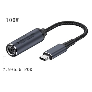 Adaptador Cuadrado de Alta Potencia de 11 mm x 4,5 mm a <span class=keywords><strong>USB</strong></span> Tipo C, Cable de Carga de 100 W, Ideal para Computadoras Portátiles, Teléfonos y Tabletas <span class=keywords><strong>HP</strong></span> y DELL - Product Image 5