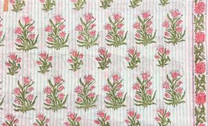 Elegant Block Printed Cotton Fabric Eco Friendly Reusable Floral Custom Print Hand Block print Fabric Bulk Order Supplier - Product Image 4